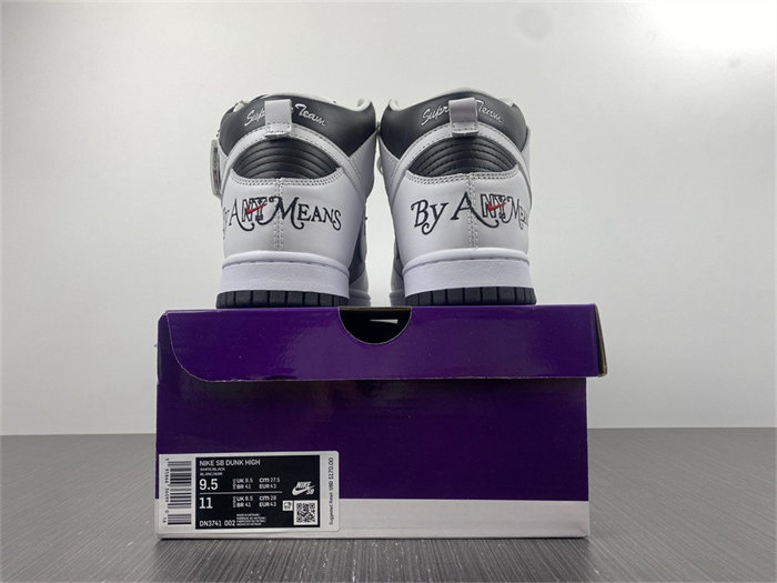 nike sb dunk high Sup*e by any means black dn3741-002