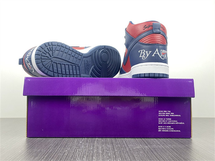 nike sb dunk high Sup*e by any means navy dn3741-600