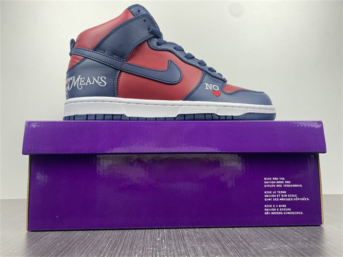 nike sb dunk high Sup*e by any means navy dn3741-600